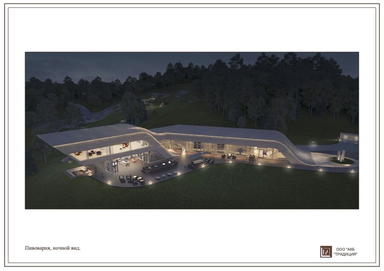 An architect’s rendering of the “barn”