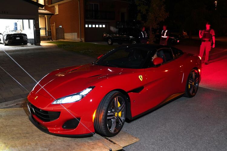 Ferrari seized by the York Regional Police in Canada