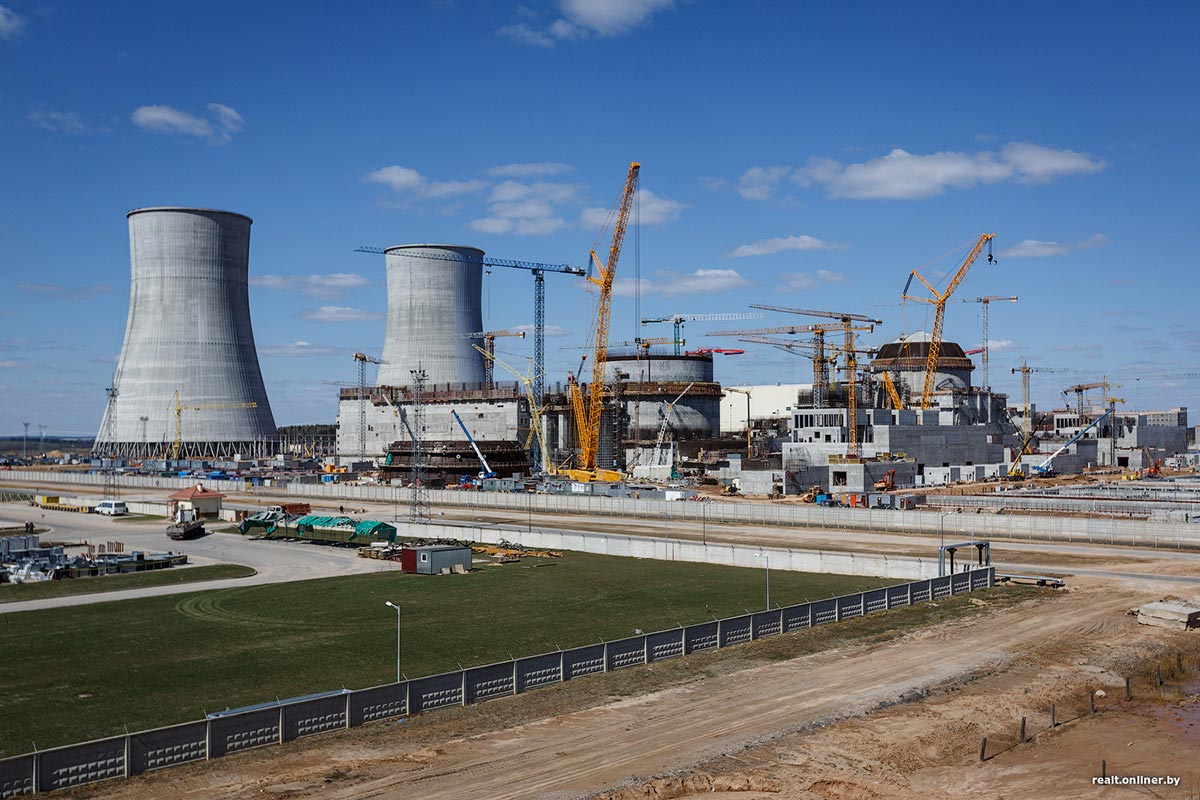 The nuclear power plant under construction in Belarus (Photo: onliner.by; Maxim Tarnalitskiy).