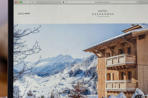 A screenshot of the website for the ultra-luxury Alpine hotel