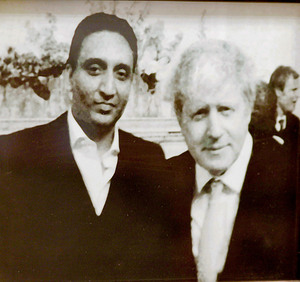 Sam Sing with former U.K. Prime Minister Boris Johnson