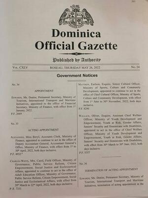A Dominica gazette