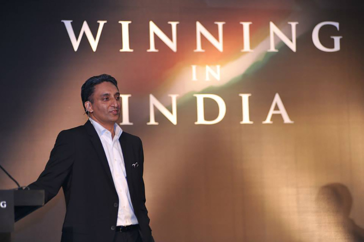 Sam Singh at the launch of Winning in India