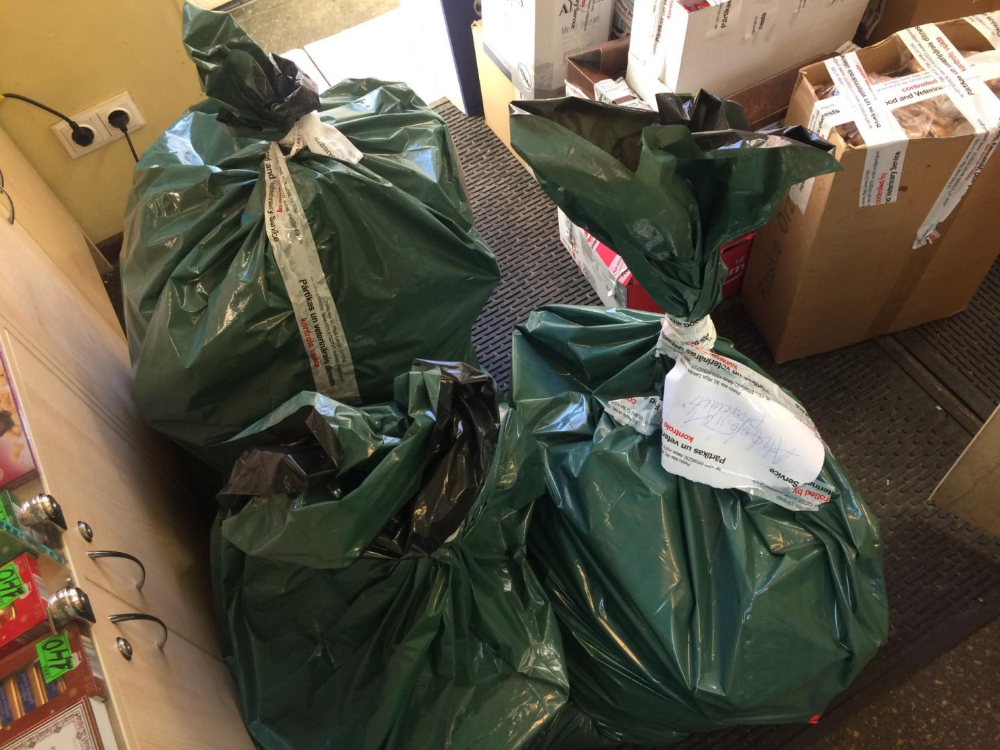 Food confiscated by inspection (Photo by Baiba Kļava)