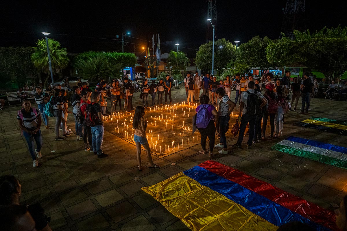 Funeral vigil in memory of Rafael Moreno