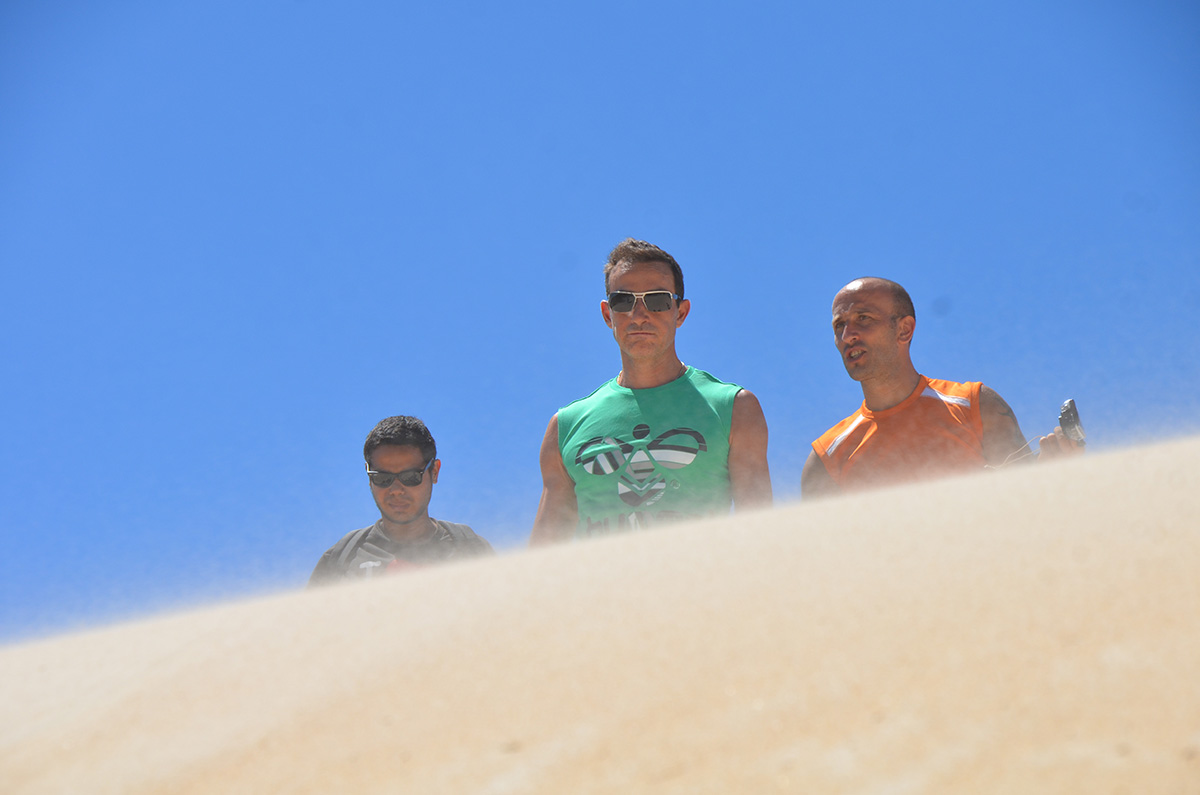April 20 2013. Radu Mazăre (center) on the Madagascar property with Freeman Manahadray (left) and former Ocean Dunes SARL administrator Călin Șerban. (Photo: Personal archive/MediafaxFoto).
