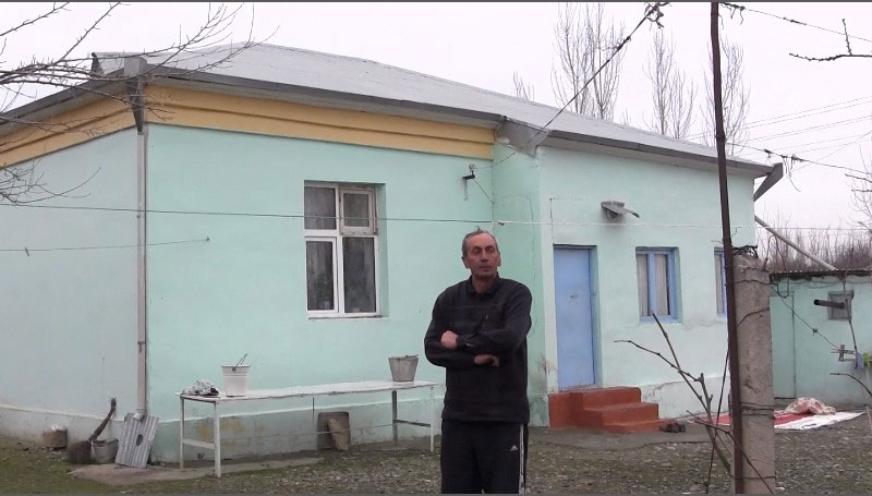 The modest house in which Tarikh Hajiyev lives.