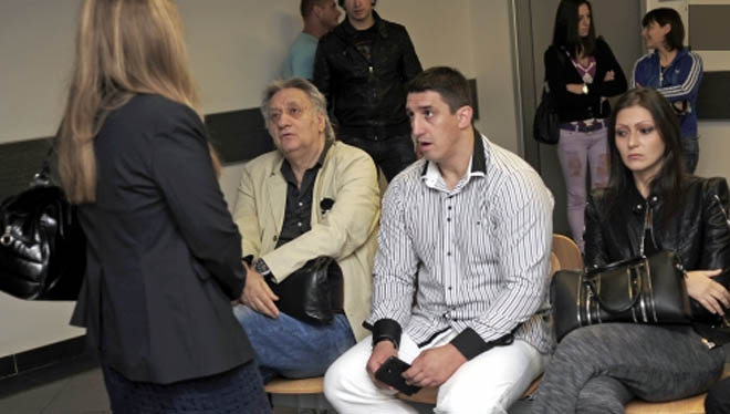Kristijan with his wife in court.