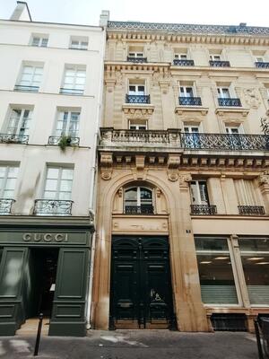 Entrance to the building in Paris’s 6th arrondissement
