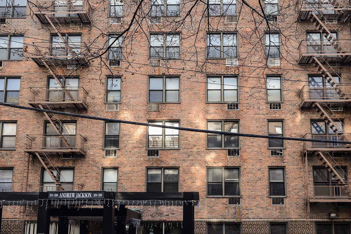 A building in Jackson Heights, New York City