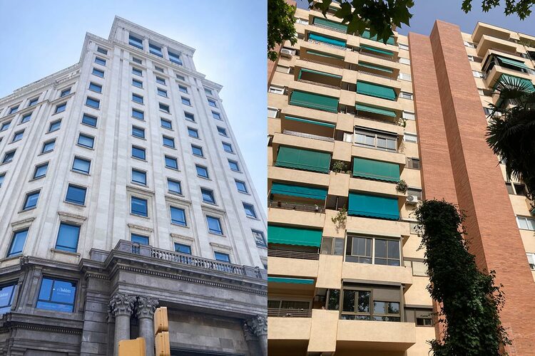 Left: Property located in former bank building; Right: Apartment Martin bought in 2003
