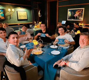 Výboh at a Dubai restaurant with Formula One driver Charles Leclerc