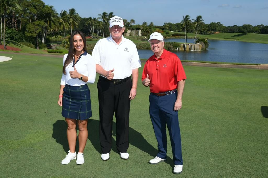 Yashchyshyn with Trump and Senator Lindsey Graham