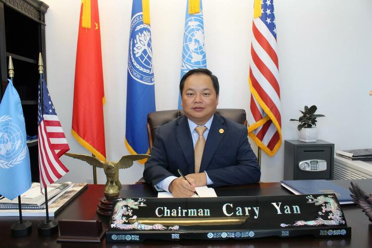 Cary Yan at his desk