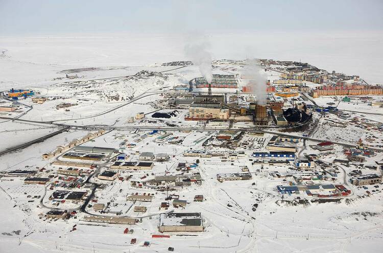 An aerial view of Chukotka