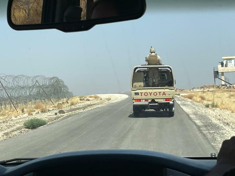 A Jordanian military convoy
