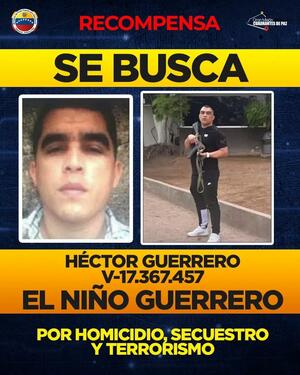 Niño Guerrero's wanted poster