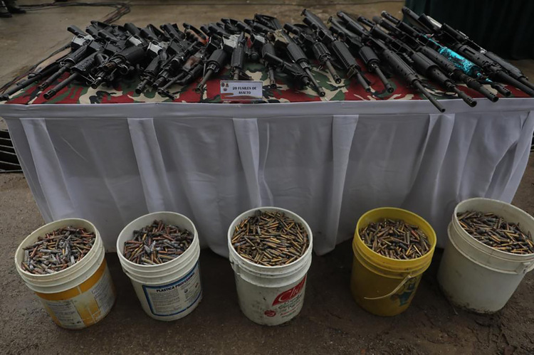 Seized weapons