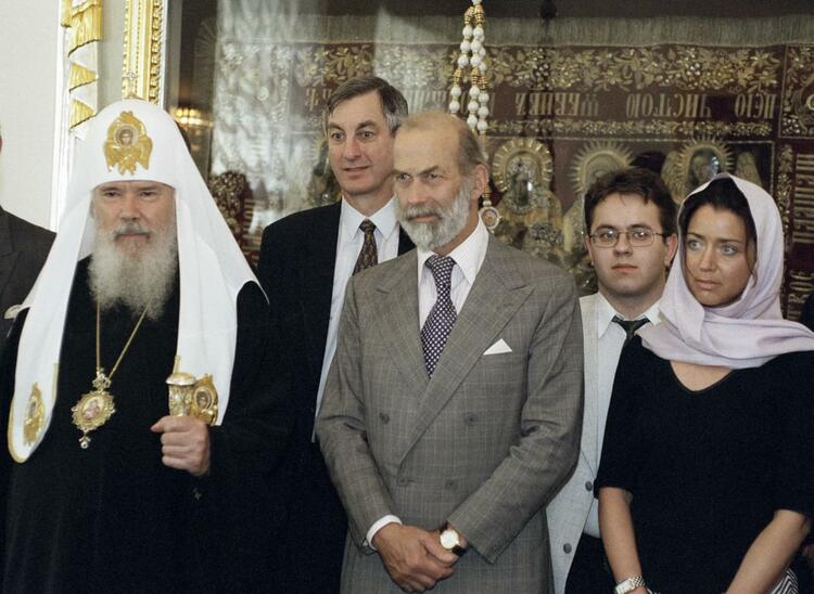Prince Michael with Patriarch Alexius II