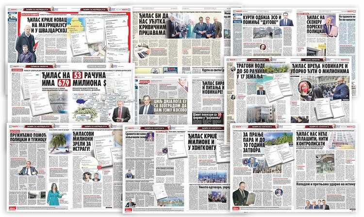 Serbian newspaper headlines from March 2021