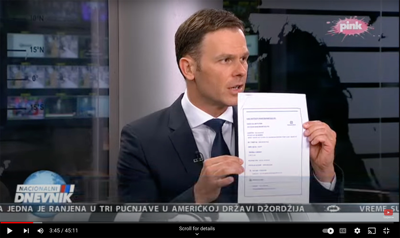Serbia’s Finance Minister, Siniša Mali
