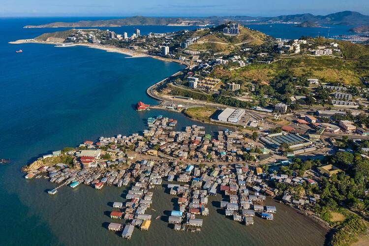 Aerial view of Port Moresby