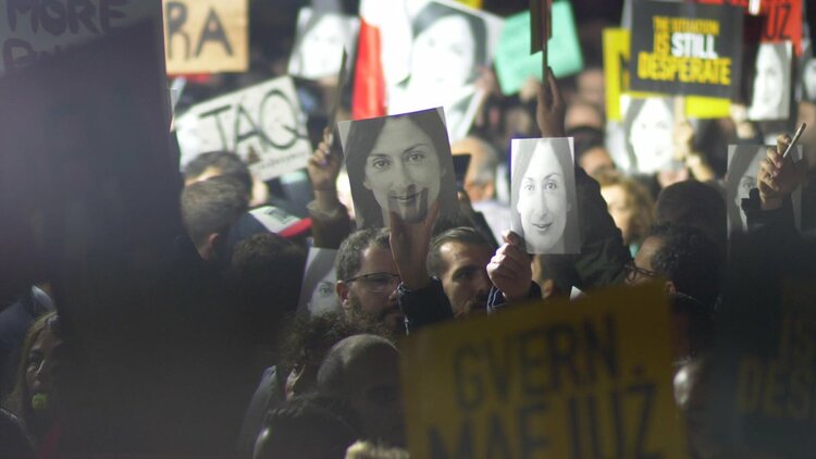 A protest in Malta