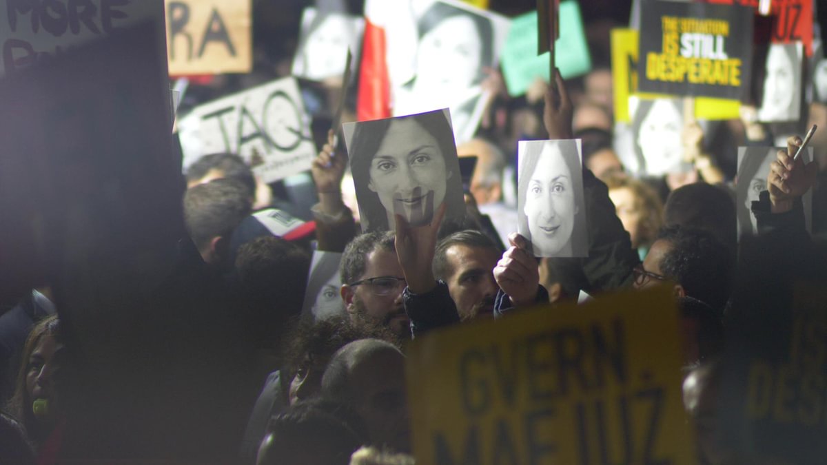 A protest in Malta