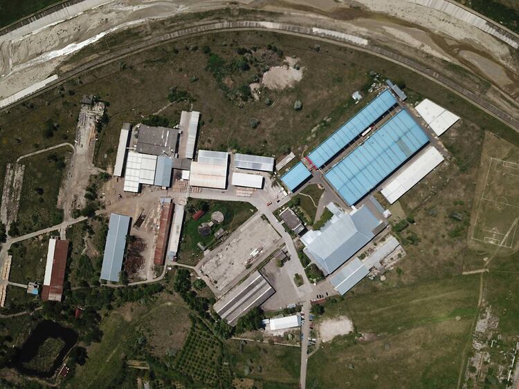 An overhead view of the factory in Romania