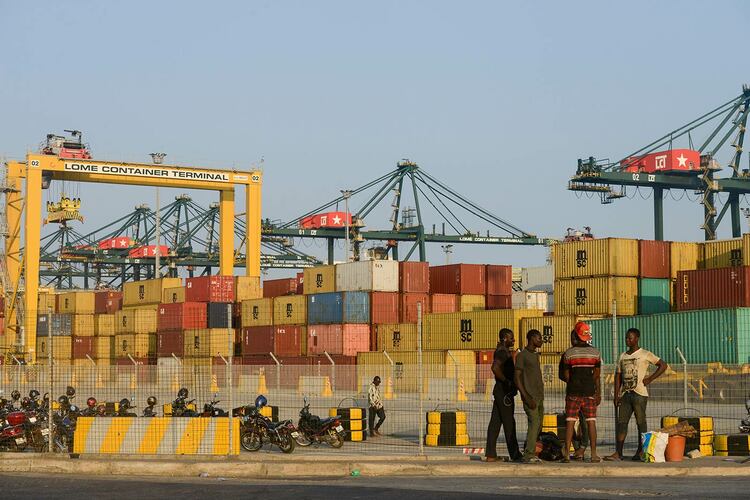 The port of Lomé in Togo