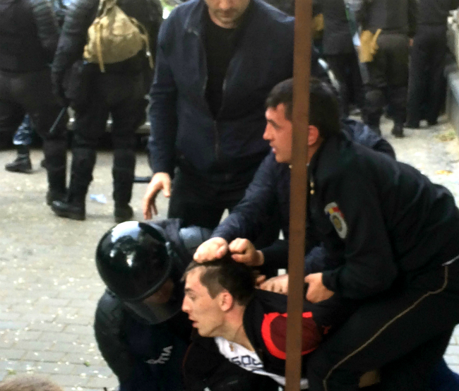 Protester in Chisinau (Photo: Kevin O'Brien)