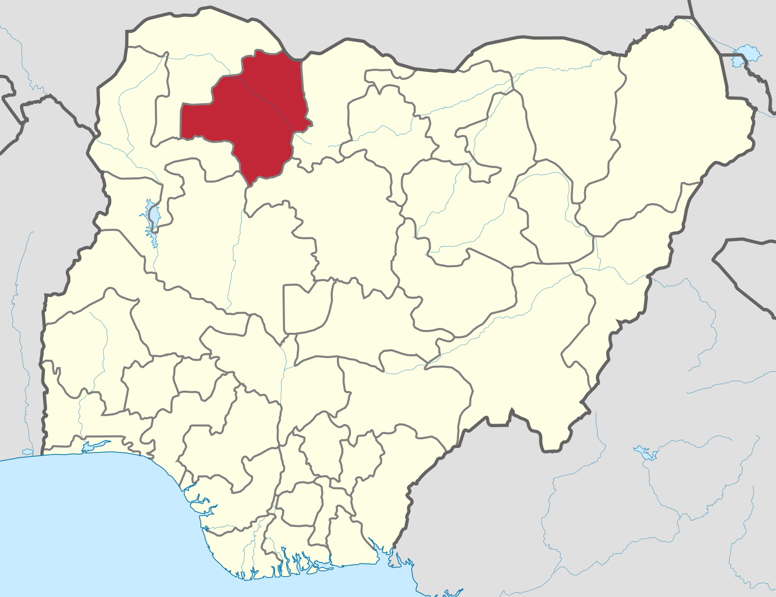Nigeria - Zamfara.svZamfara state in northwest Nigeria, where almost 300 school girls were kidnapped by an armed group two weeks ago (Credit: Profoss, CC SA-BY 3.0)