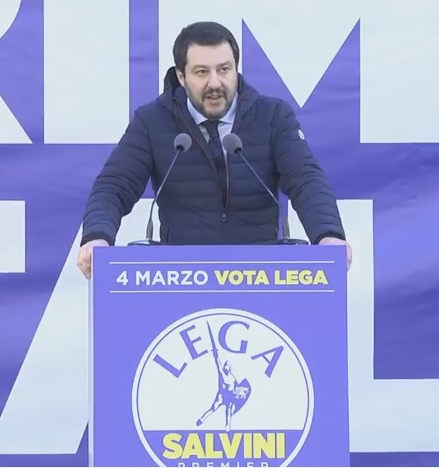 Matteo Salvini Manifestazione Piazza Duomo 24 Febbraio 2018
