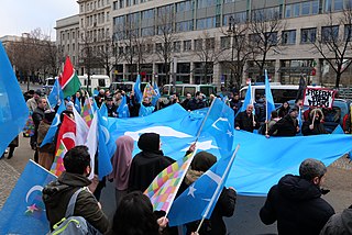 Demonstration for the rights of the Uyghurs in Berlin 2020. (Source: Wikimedia Commons)