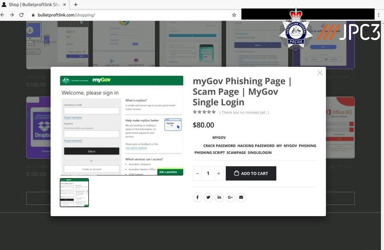International Phishing Net Targets Australian Government's Web