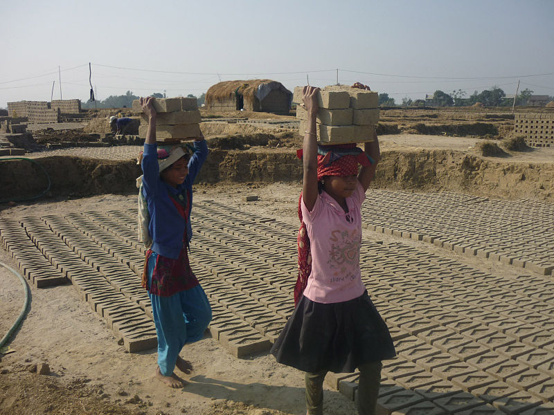 Child Laborers in Nepalese Brick Kilns