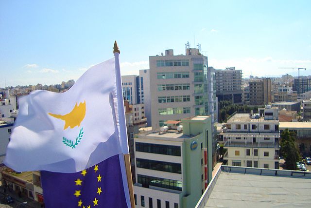 Cyprus EU flags
