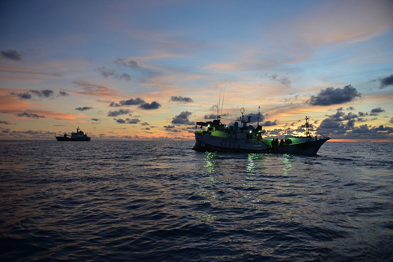 In the Gulf of Guinea, large-scale illegal fishing is estimated to amount to 40–65 percent of the reported catch