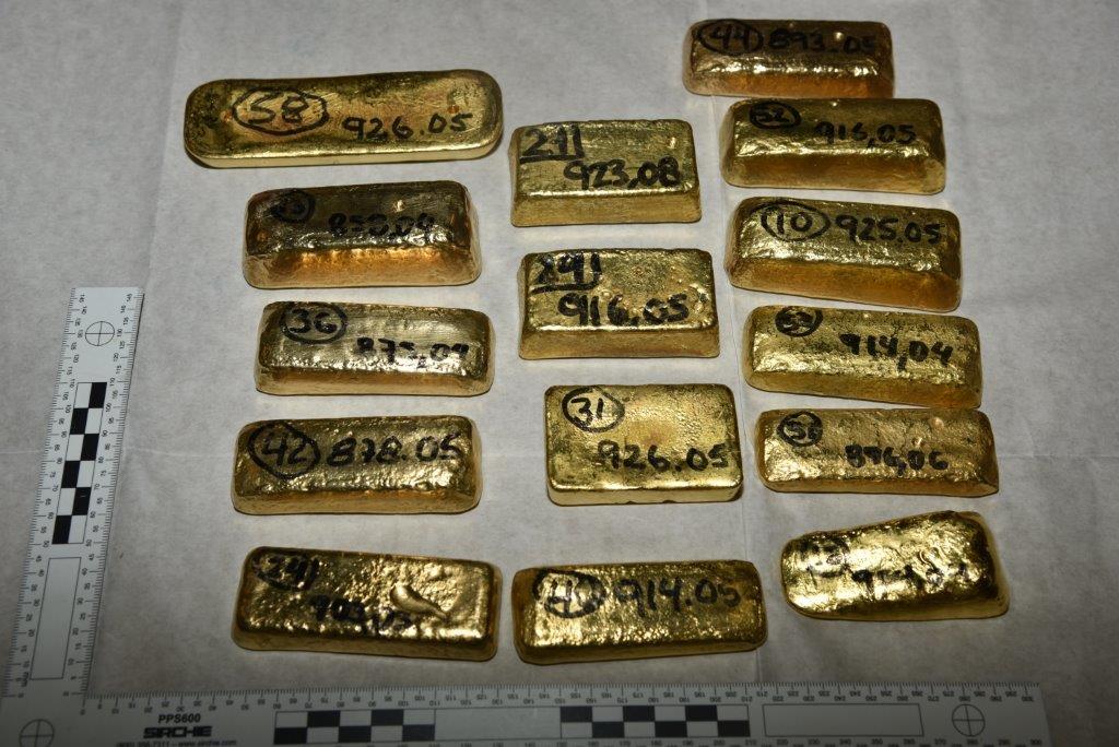 The seized gold is worth about $5 million (Source: National Crime Agency)