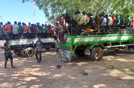 Interpol Niger - two trucks with children - THB case