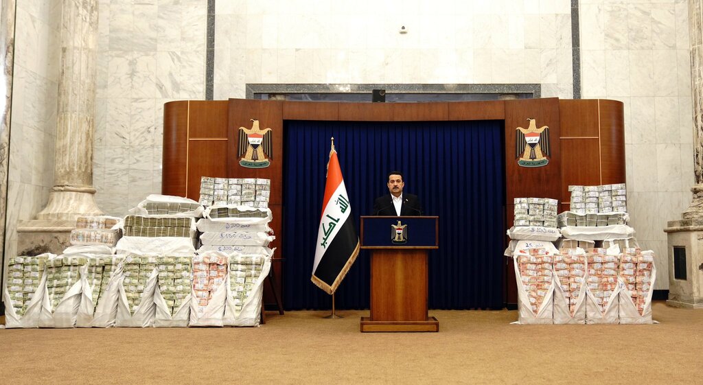 Iraqi President with Money