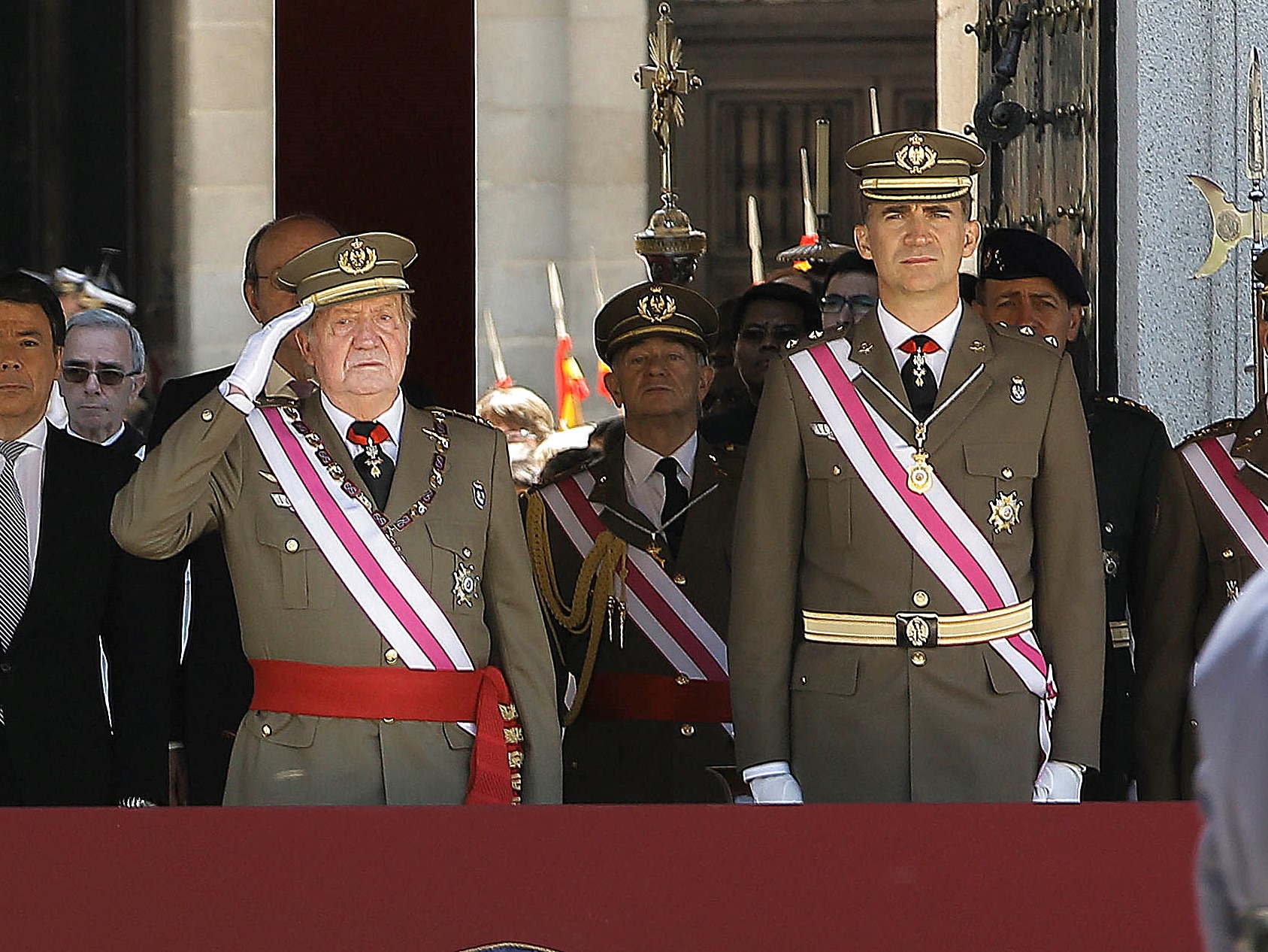 Juan Carlos I y Felipe 2014
