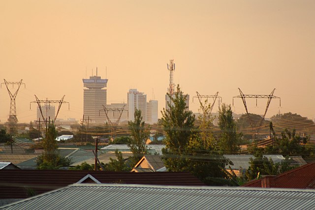 Lusaka Zambia at dusk