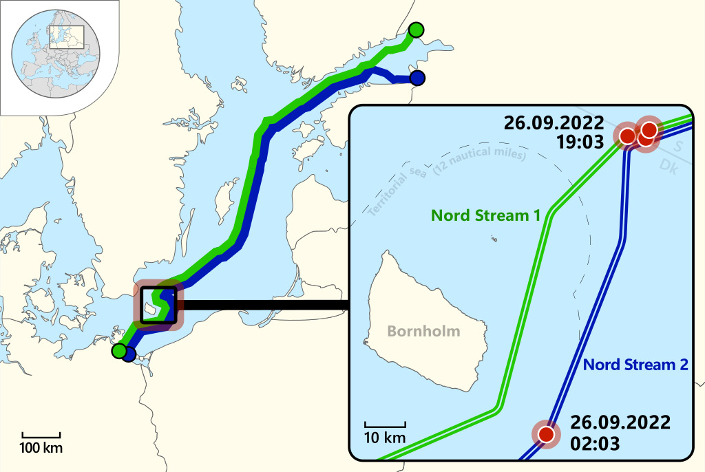 Nord Stream gas leaks 2022.svg