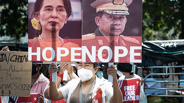 Protest in Myanmar HopeNope