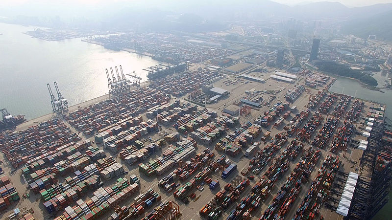 Yantian-port from above