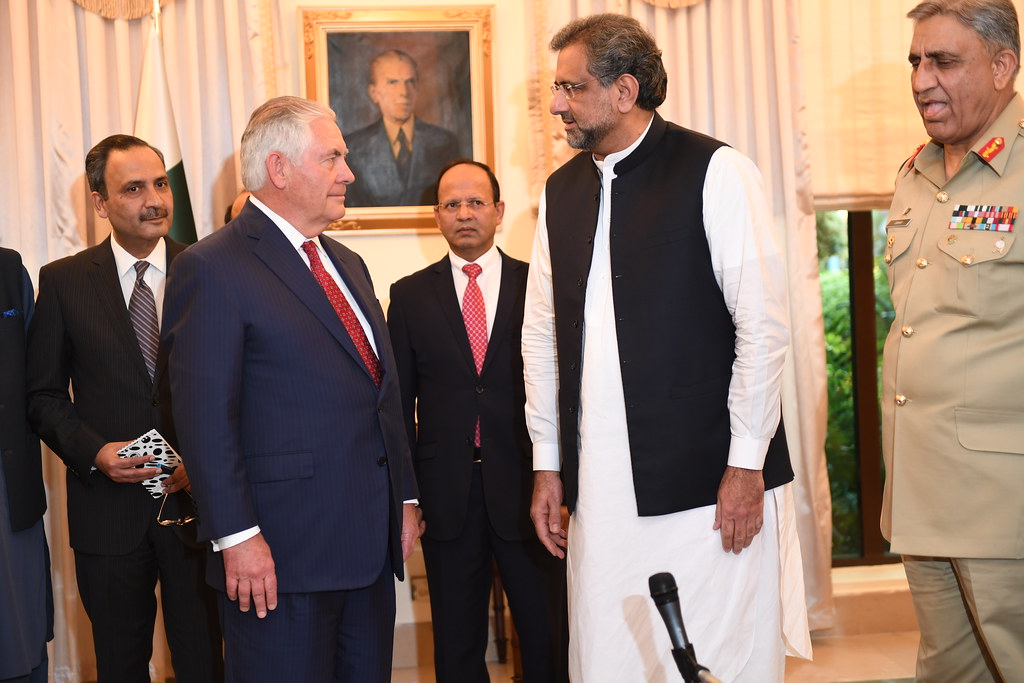 (Prime Minister Abassi with  U.S. Secretary of State Rex Tillerson in 2017 / U.S. Department of State)