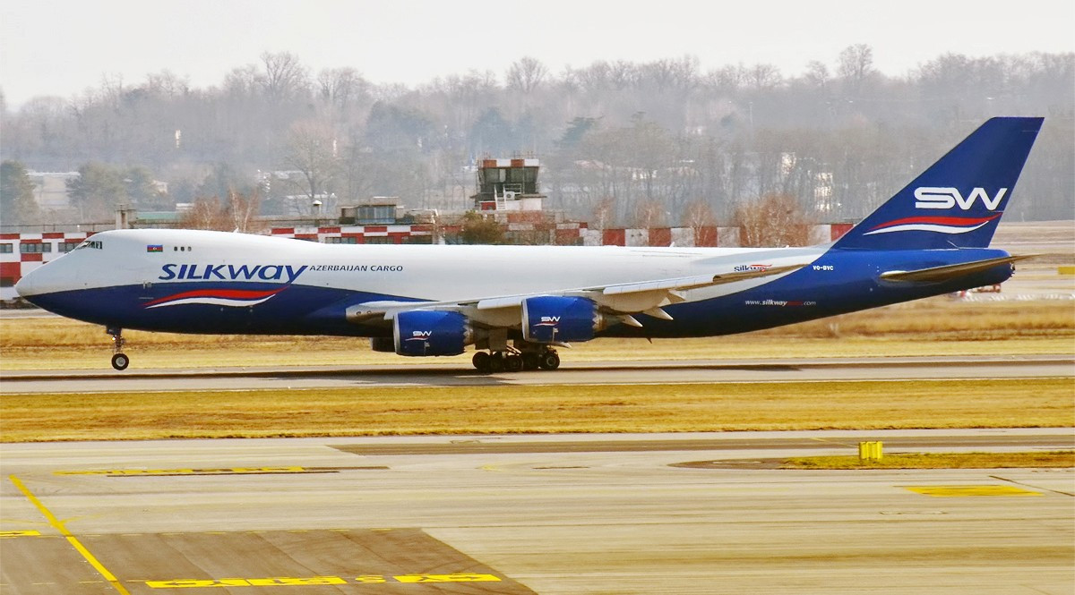 A SilkWay Airlines Boeing in Milan Malpensa Airport, 2016. Credit: Anna Zvereva / Wikimedia Commons