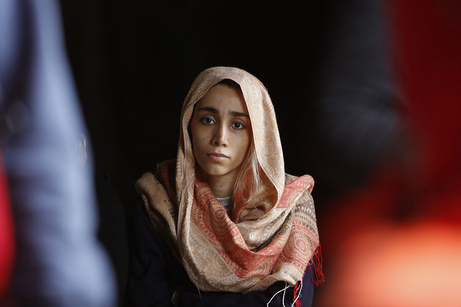 An Afghan woman stuck in the northwestern Bosnian town of Bihac on her way to western Europe.