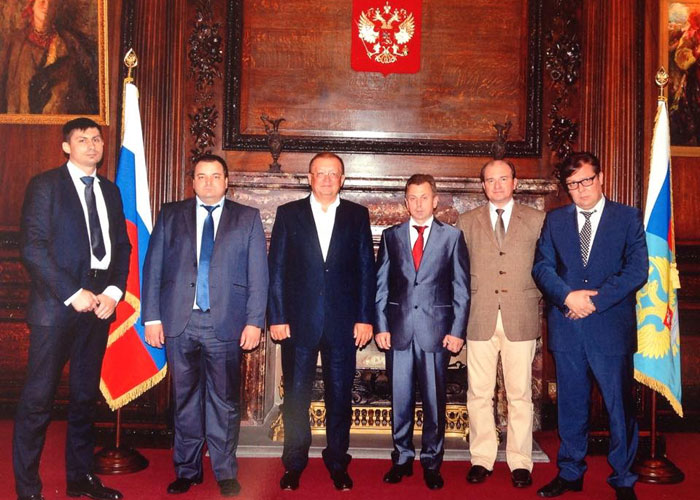 Ignatov (second from the left), Borisov (second from the right) and Martynov (on the far right) (Photo: Facebook)